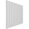 Ekena Millwork 48H x 1/2T Adjustable PVC Slat Wall Panel Kit w/ 4W Slats, Unfinished contains 11 Slats SWP55X48X0500UN - alternate 2